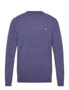 Lambswool Blend Crew Neck Jumper Purple Lyle & Scott