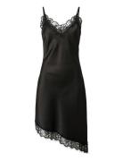 Pcnomi Strap Satin Lace Dress Wvn D2D Black Pieces