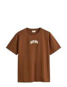 Graphic Ss Tshirt Brown GANT
