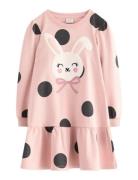 Dress Aop And Pile Applique Pink Lindex