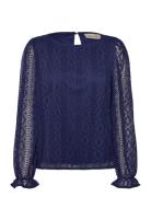 Crvalerie Blouse Navy Cream