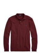 Custom Slim Fit Mesh Polo Shirt Burgundy Polo Ralph Lauren