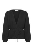 Lisette Knit Cardigan Black A-View