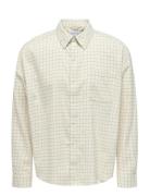 Onsbarney Rlx Check Ls Shirt Cf Cream ONLY & SONS