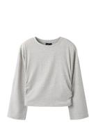 Nlfrebec Ls Rouched Short Top Grey LMTD