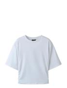 Nlfrebecflo Ss Rouched Short Top White LMTD