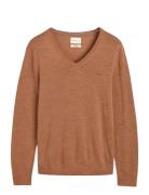 Extrafine Merino Wool V-Neck Brown GANT