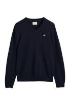 Extrafine Lambswool V-Neck A/S Navy GANT