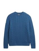 Jacob Cable Jumper Blue Superdry
