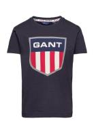 D1. Retro Shield Ss T-Shirt Blue GANT