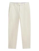 Slim Tapered Cotton Twill Pants Cream GANT