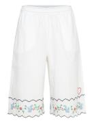 Coloured Embroidered Over D Shor White Stella Nova