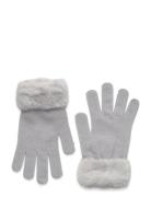 Combined Hair Gloves Grey Mango