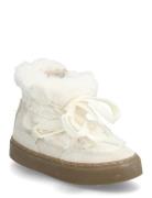 Ankle Boots With Leather Accents Cream Mango