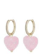 Sugar Hearts Pendant Pearl Neck 45 G/Light Pink - 45 Cm Pink SNÖ Of Sw...