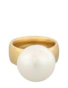 Rio Big Pearl Ring G/White - M Gold SNÖ Of Sweden