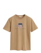Archive Shield Ss T-Shirt Beige GANT