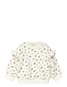 Ruffle Detail Sweatshirt Cream Mango