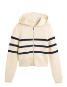Striped Breton Knit Sweater Cream GANT