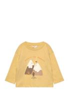 Printed Long Sleeve T-Shirt Yellow Mango