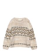 Jacquard Knitted Sweater Beige Mango