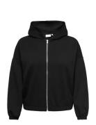 Carscarlett Ls Elastic Zip Hood Swt Noos Black ONLY Carmakoma