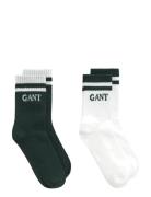 Striped Sport Socks 2-Pack Green GANT