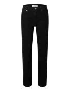 Slfalice Mw Straight Black Jeans Noos Black Selected