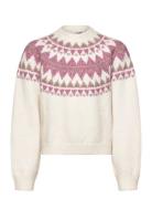 Jacquard Knitted Sweater White Mango