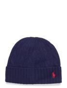 Cable-Knit Merino Wool–Blend Beanie Navy Polo Ralph Lauren