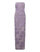 3D Mesh Maxi Dress Purple ROTATE Birger Christensen