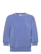 Slftenny 3/4 Sweat Top Noos Blue Selected