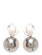 Pearl Globe Earring Silver Silver Bud To Rose