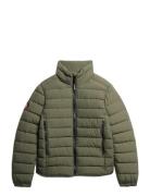 Fuji Emb Padded Jacket Khaki Superdry