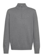 Casual Cotton Half Zip Grey GANT