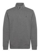 Double-Knit Mesh Quarter-Zip Pullover Grey Polo Ralph Lauren