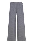 Cath Pants Blurred Stripe Navy Naja Lauf