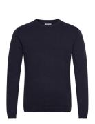 100% Recycle Knit Round Neck Blue Lindbergh