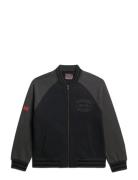 College Graphic Jersey Bomber Black Superdry