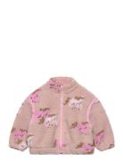 Printed Teddy Jacket W. Removable Sleeves Beige Copenhagen Colors