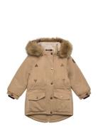 Twill Nylon Girl Parca Beige Mikk-line