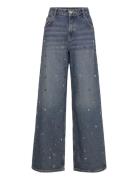 Straight-Leg Jeans With Eyelets Blue Mango