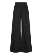 Wide-Leg Paisley-Print Jeans Black Mango