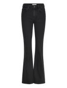 Fiona Flared Mid-Rise Jeans Black Mango