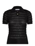 Polo-Neck Textured Sweater Black Mango