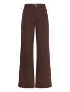 Danila High-Waisted Wide-Leg Jeans Brown Mango