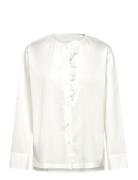 Natalia Blouse Fancy Poplin White Naja Lauf