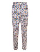 Annica Pants Ribbed 60S Flowers Blue Naja Lauf