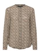 Ella Blouse Night Flower Beige Naja Lauf