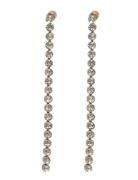 Long Crystal Earrings Gold Mango